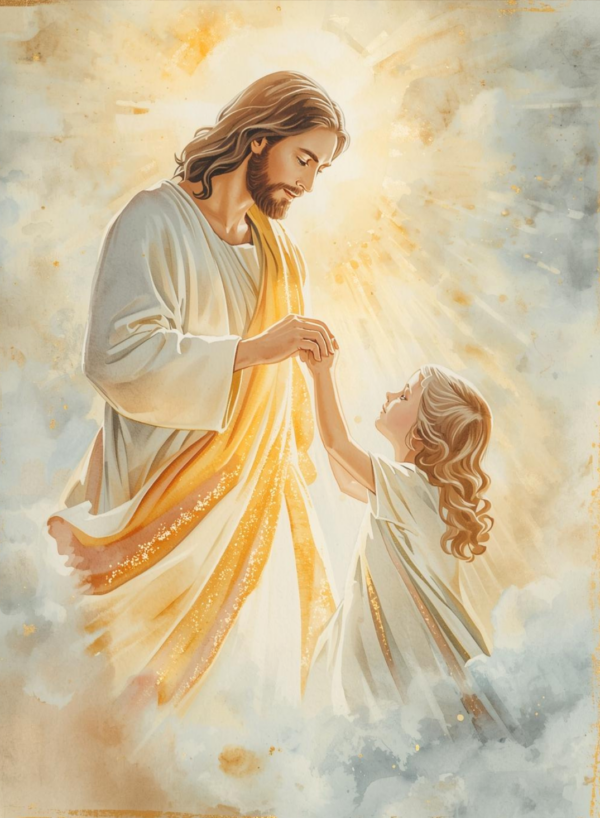 Tranh Chúa Giesu và trẻ em – Nhiều kích thước để bàn treo tường